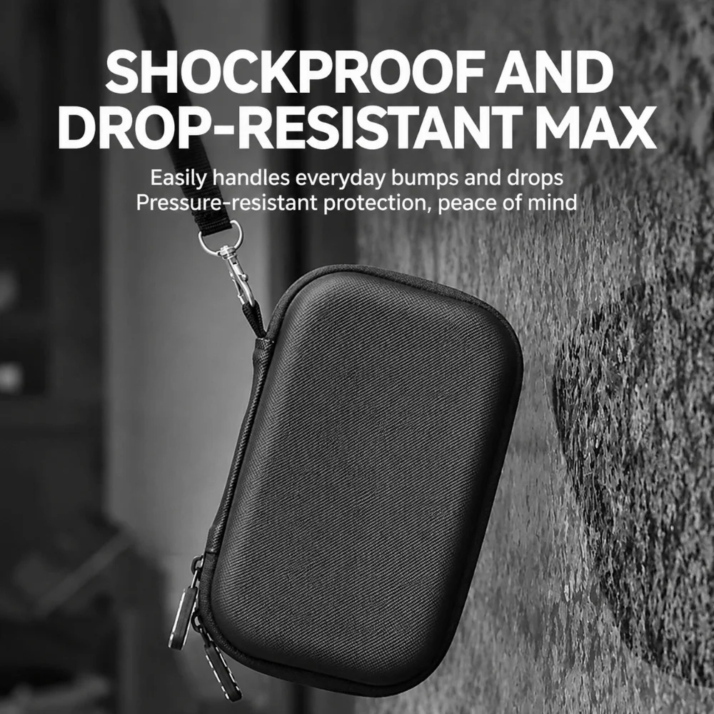 EVA Hard Shell Case Shockproof Portable Street Shooting Set Bag Soft Lining Zipper Closure for Insta360 Ace Pro 2