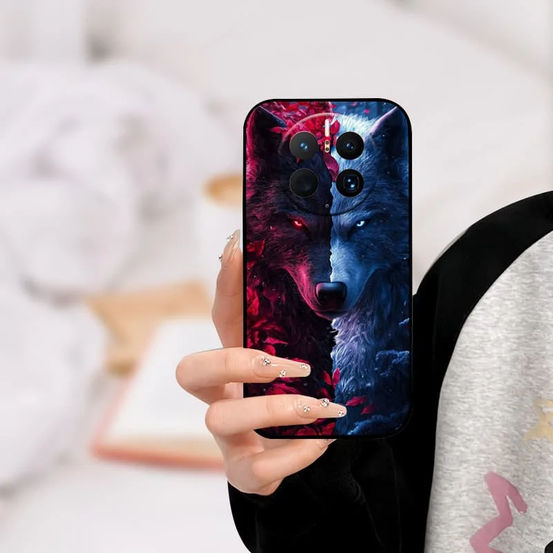 حافظة لهاتف هواوي ميت 50 برو حافظة Mate50 وولف ليون موضة غطاء سيليكون ناعم Fundas لهاتف هواوي ميت 50 برو DCO-LX9 Coque