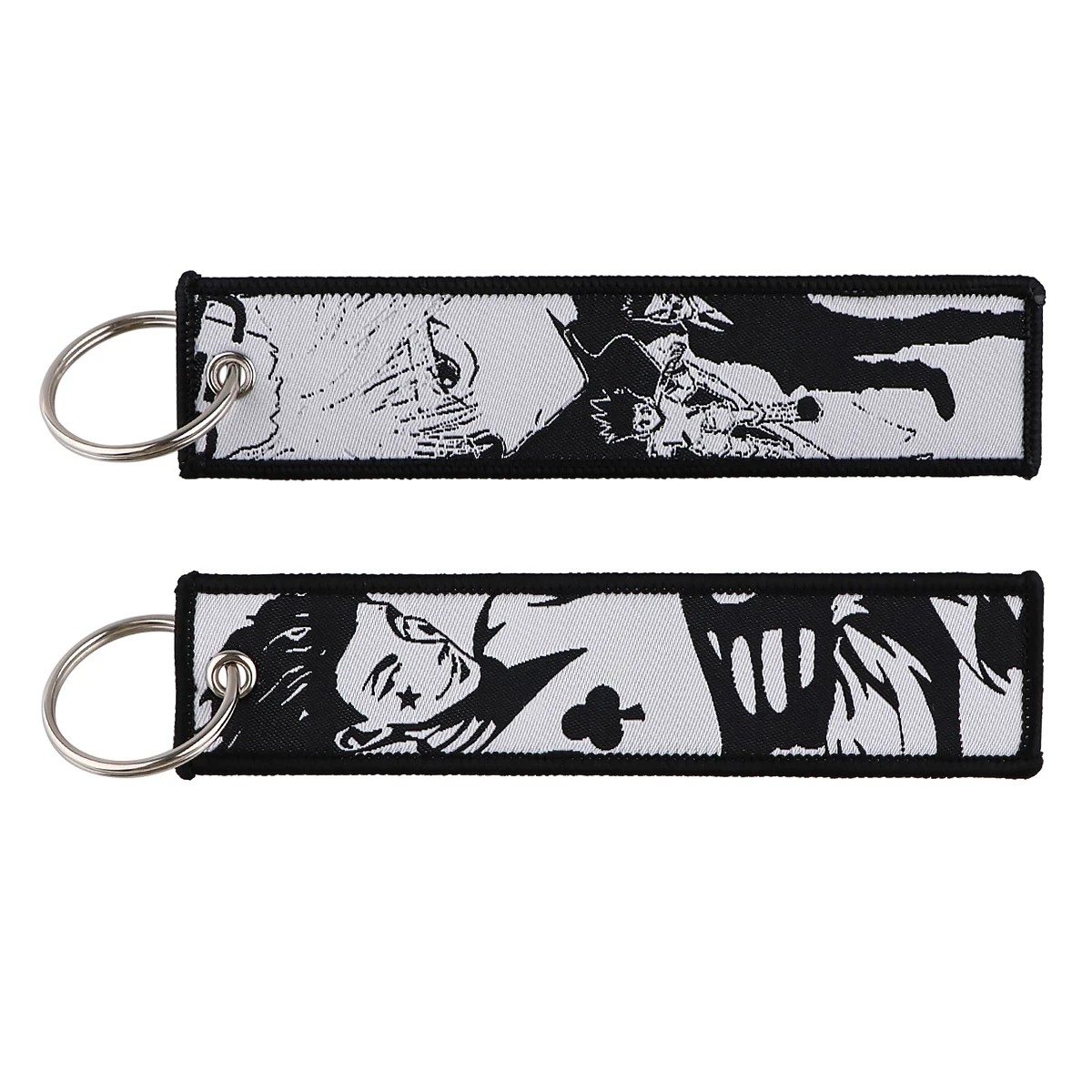 Japanese Anime Embroidery Keychain Key Fobs Key Tag For Motorcycles Cars Backpack Chaveiro Keychain Key Ring Gifts