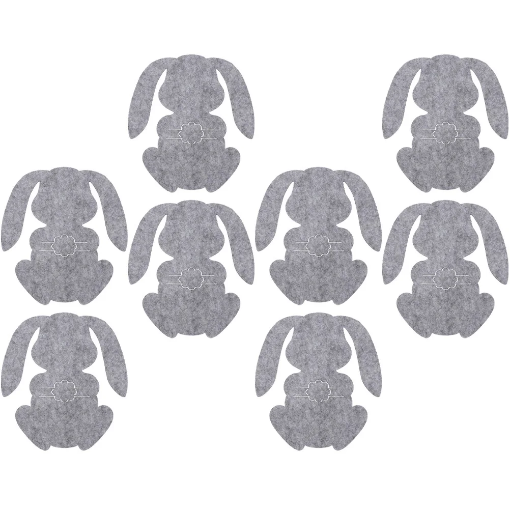 ถุงใส่ช้อนส้อมลายกระต่ายอีสเตอร์ 8 ชิ้น น่ารัก สำหรับตกแต่งงานเลี้ยงฤดูใบไม้ผลิ