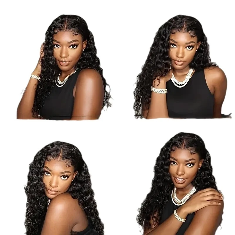 Wig, fashionable with small steel curls, African front lace cap
