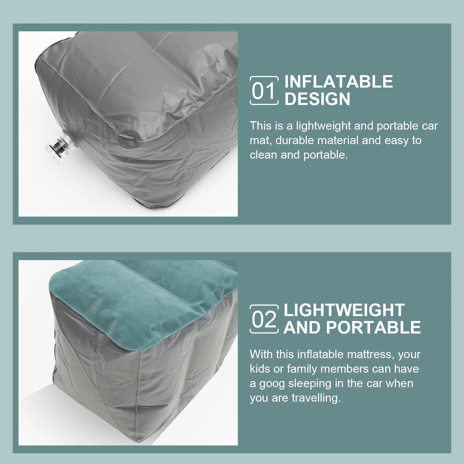 

Inflatable Mattress Car Air Bed Lightweight Portable Sleeping Accessories Travel Camping Hiking Multifunction Rear Beds Durable