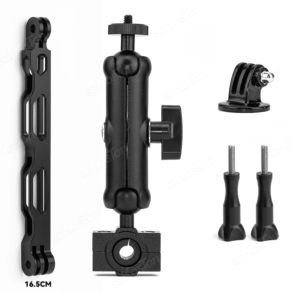 Support Pare-Brise Moto Pour GoPro Hero 13/12 Et Insta360 - Pince Aluminium CNC Compatible Action Cam