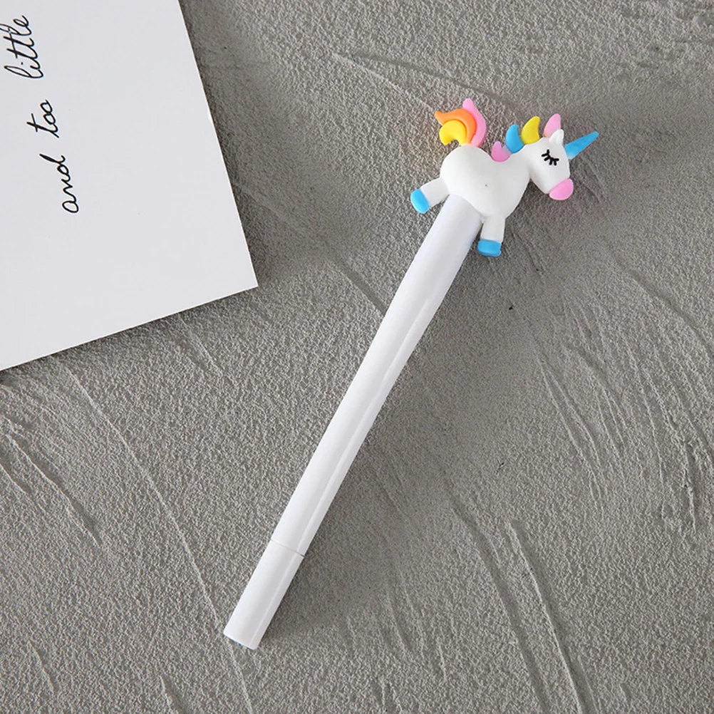 

4Pcs Glowing Designed Cartoon Gel Pens Portable Comfortable Handle Quick Dry Writing Pens for Children Students