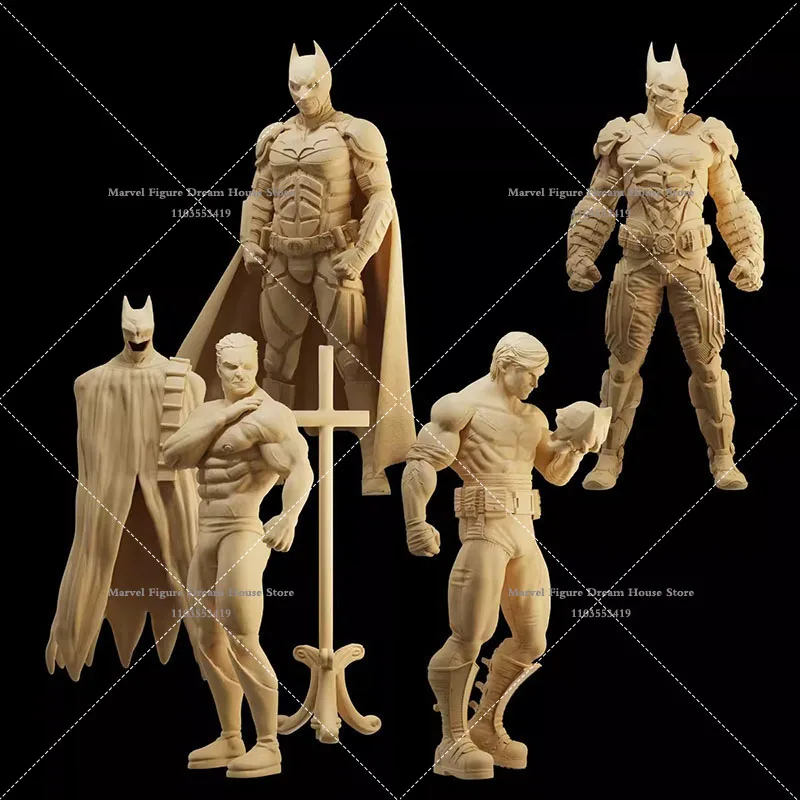 Multi-version 1/64 1/43 1/35 Scale Miniature Scene Doll White Model Un-panited Batman Bruce Wayne Arkham Knight Action Figure