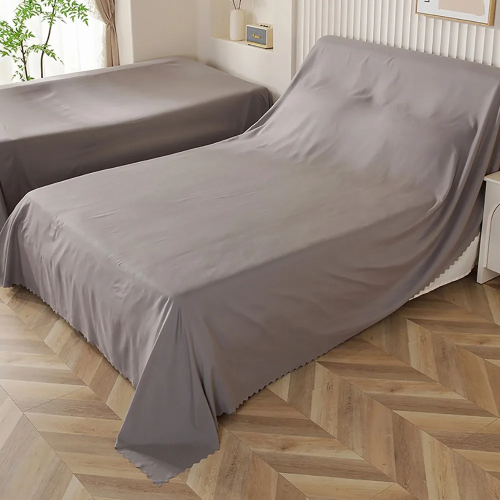 New Breathable Furniture Dust Cover Large Size Mold Resistant Protector Cover Grey Dustproof Cloth Bed Sofa Tea Table Chair