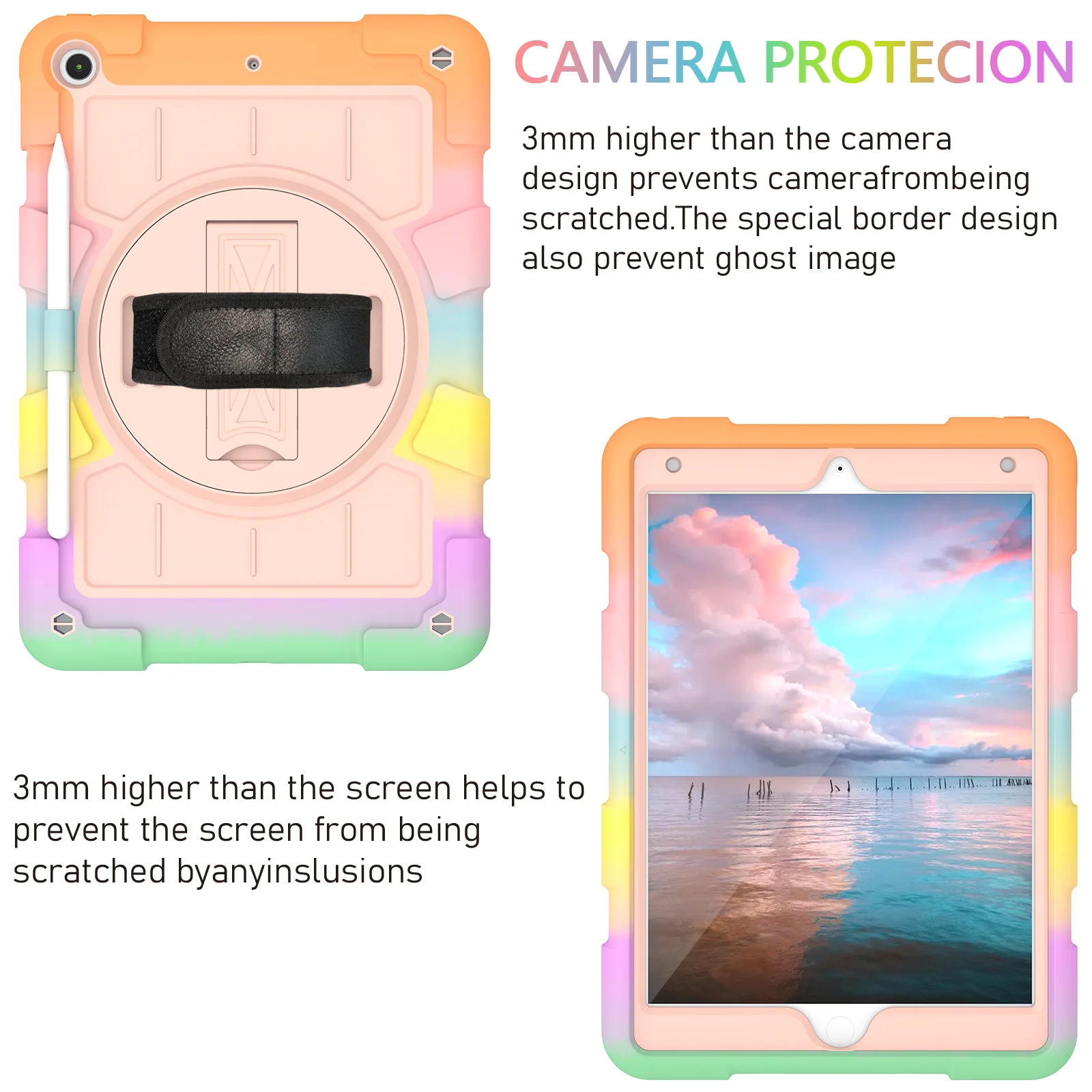 Tablet Case for iPad7/8/9/10 Pro11 Air4/5 10.9 mini6 A2567 A2568 Kids soft silicone shockproof environmental protection cover