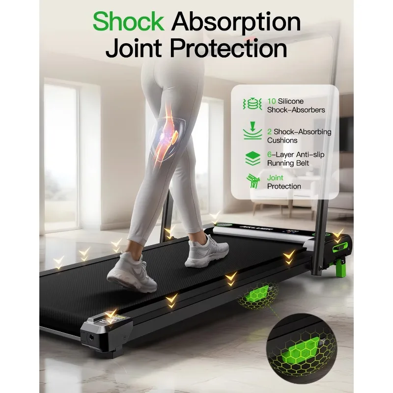 US Stock 2-in-1 Cardio Treadmill Foldable LED Screen Walking Running Machine Electric for Home Office Fitness Dropshipping