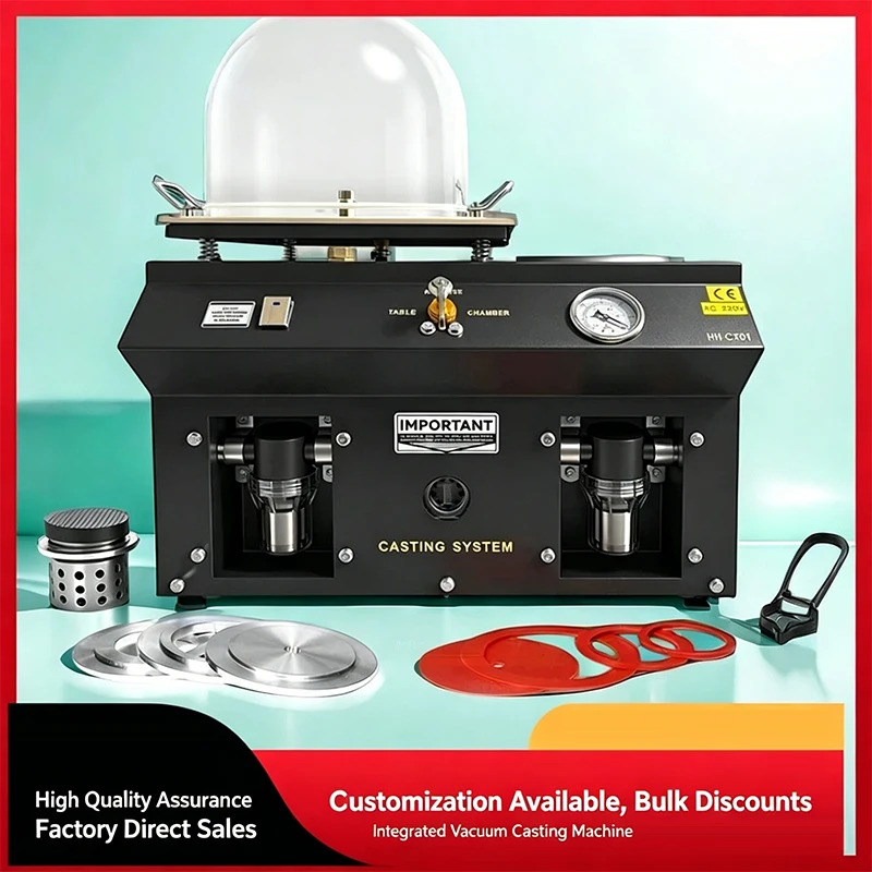 2-6L Vacuum Casting Machine Precious Metal Processing Vacuum Investment and Casting Machine 220V/110V Custom Jewelry view 5