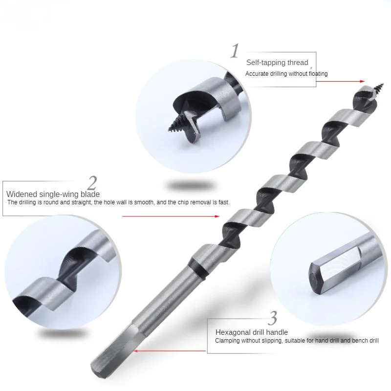 Length 230/460mm Extra Long HSS Drill Bit Set Holesaw Hole Saw Cutter Extended Twist Bits Kit for Wood Steel Metal Alloy