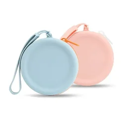 Cute Round Silicone Coin Purse Solid Color Coin Bag Mini Wallet Women Girls Key Money Headset Bag Clutch Purse Pouch Kid Gift