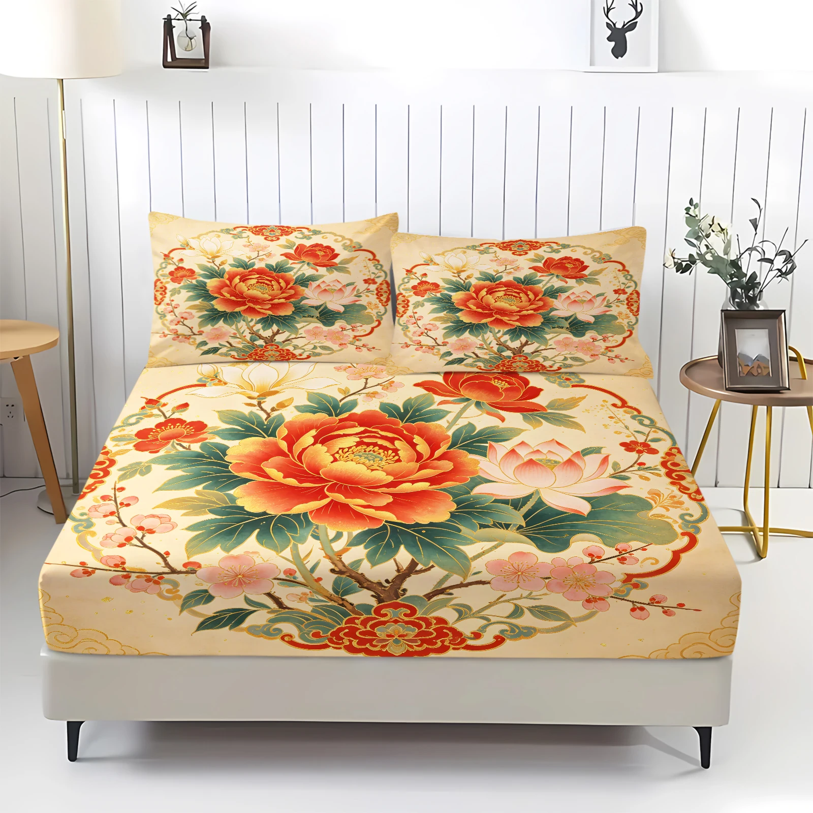 Vintage Şakayık Lotus Baskılı - Fitted Sheet Deep incelemesi ve fiyatı