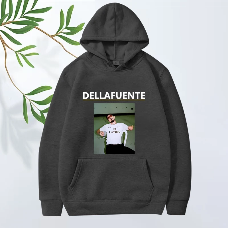 Dellafuente Classic classic graphic hoodie 2025 new men women vintage Long sleeve Sweatshirt with print oversized hoodie unisex
