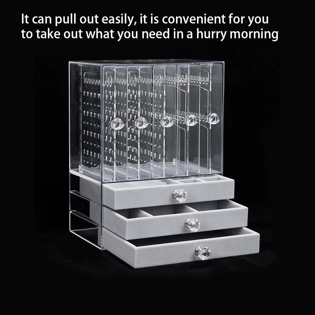 Display Stand Side Drawer Vertical Storage Rack Multi Layer Makeup Box