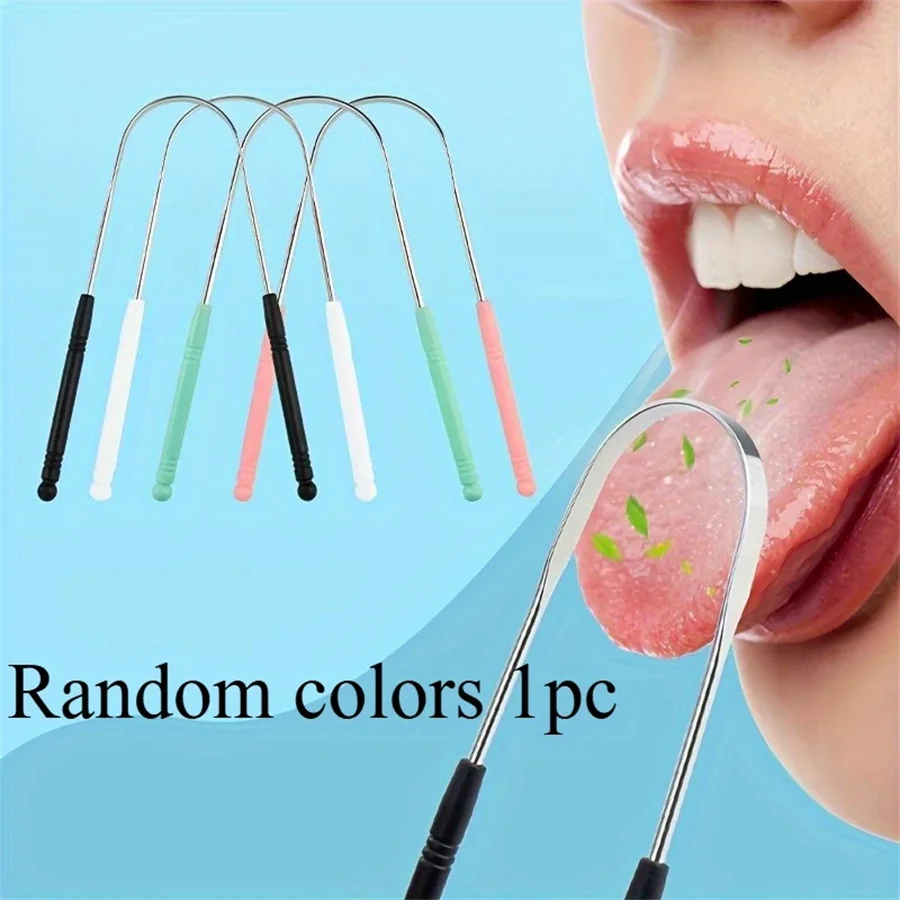 1/Piece, Adult U-Shaped Tongue Scraper, 1 Stainless Steel Tongue Scraper, Reducing Bad Breath, Men's And Women's Hygiene Products, Oral Care Tools, Living Room, Home, Bedroom, Bathroom, Household Items, Travel Supplies, Wedding, Queuing, Birthday, For Men