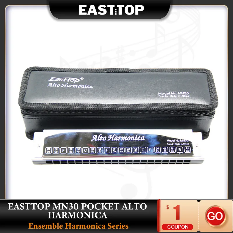 

EASTTOP Harmonica MN30 Large Alto Adult Band Group Professional Performance Playing Instruments