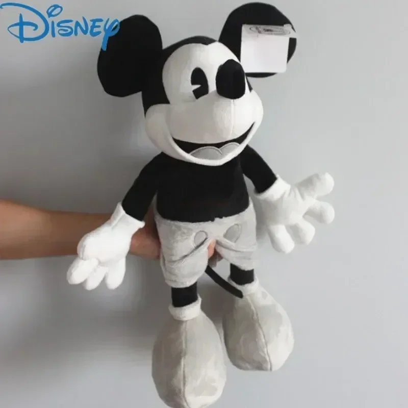 

Disney 45cm Classic Black White Retro Mickey Mouse Plush Toys Stuffed Lovely Soft Boy Doll For Birthday Children Kawaii Gifts