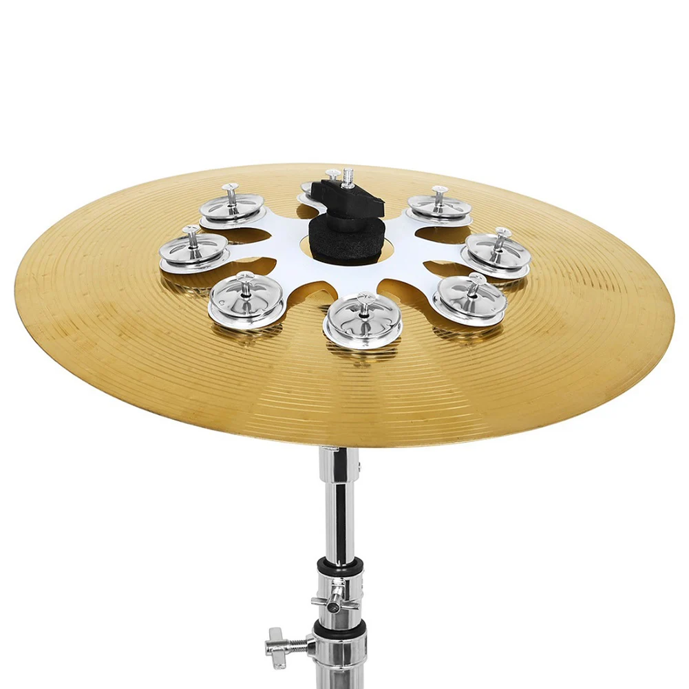 8 طبول حلقة ارتداء مقاومة الدف مرحبا قبعة الفولاذ المقاوم للصدأ الصنج مرحبا قبعة جرس قرع أجزاء الأدوات