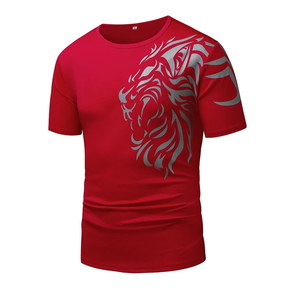 Tiger T-Shirt Mode 3d männlich Kurzarm Straße lässig Sport Tops übergroße o Hals Pullover Shirt Sommer Retro Herren bekleidung