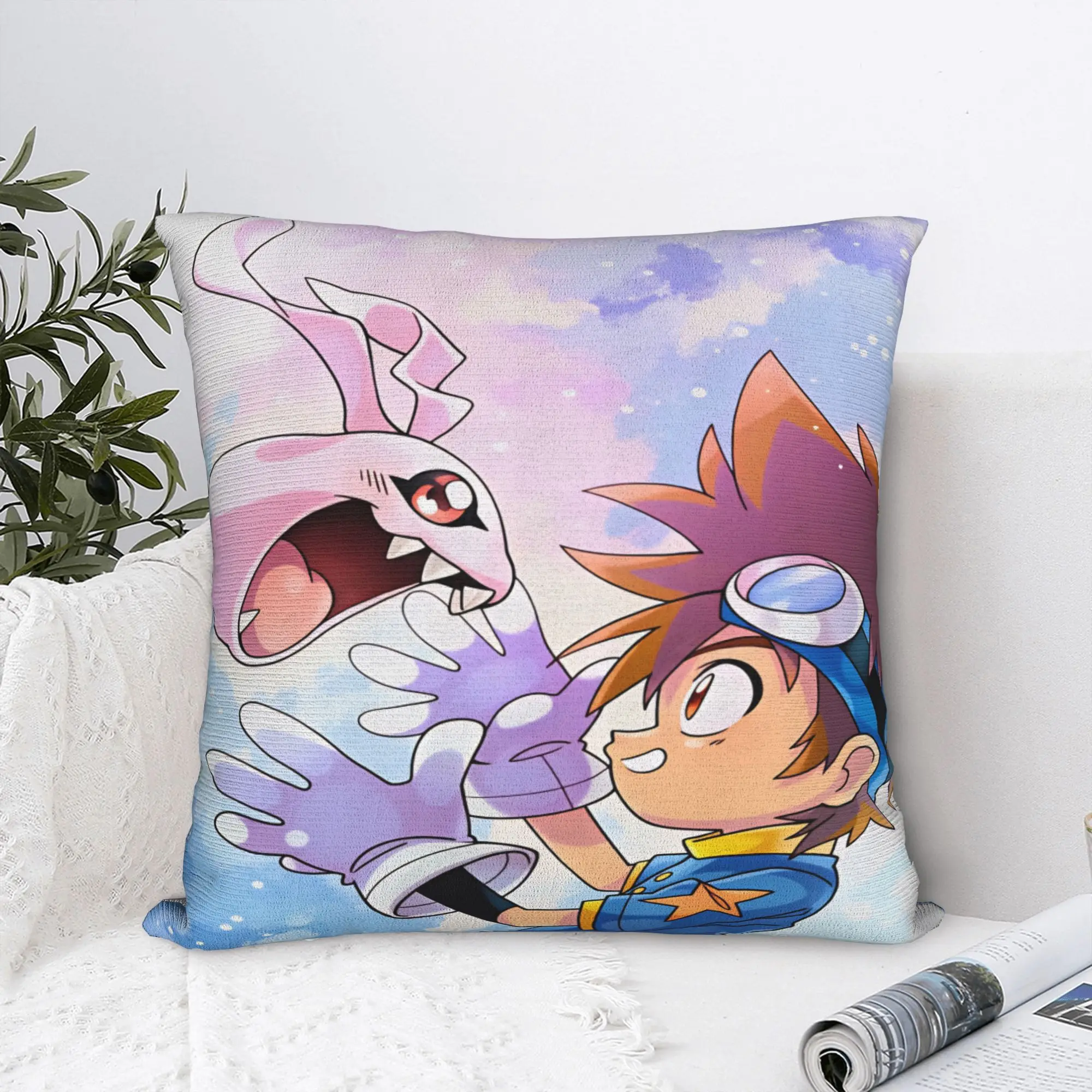 Digimons Pillow Case  Comfy Pillow Cover For Office Car Home Decor Funny Pillowcases