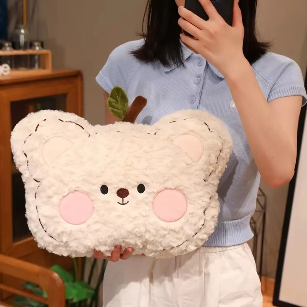 Seat Companion Soft Curly Fluff Bear Plush Pillow Cute Adorable Stuffed Pillow 40cm Blush Cheek Sofa Cushion Sofa Seat