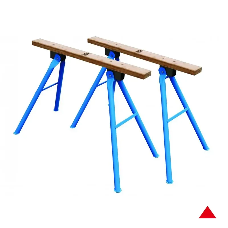 2 Pack Portable Folding Legs Sawhorse Heavy Folding Metal Saw Horses