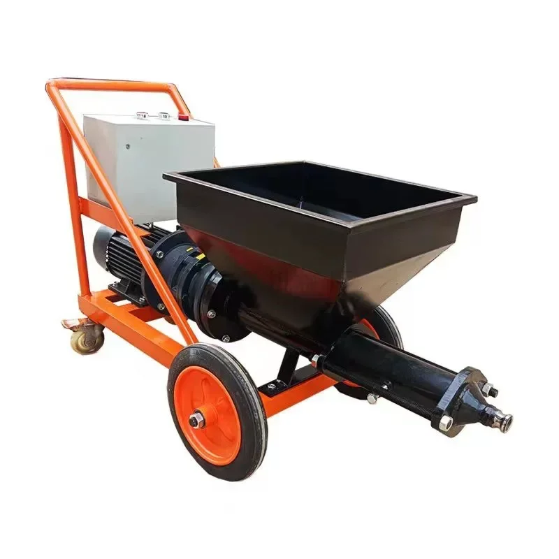 Electric concrete wall plastering sand cement mortar spraying machine