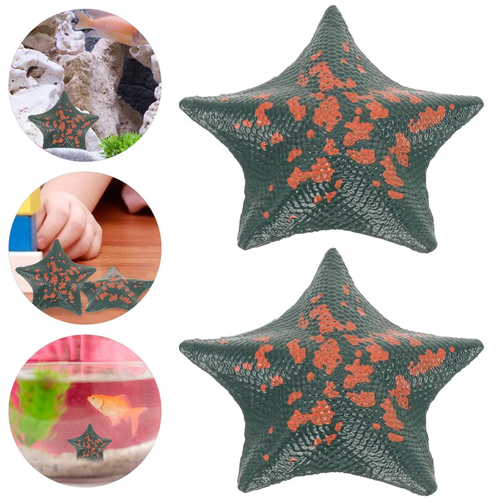 

4Pcs Sea Star Decoration PVC Artificial Ocean Animal Prop for Home Wedding Desktop Beach Theme Natural Simulation Sea Animal