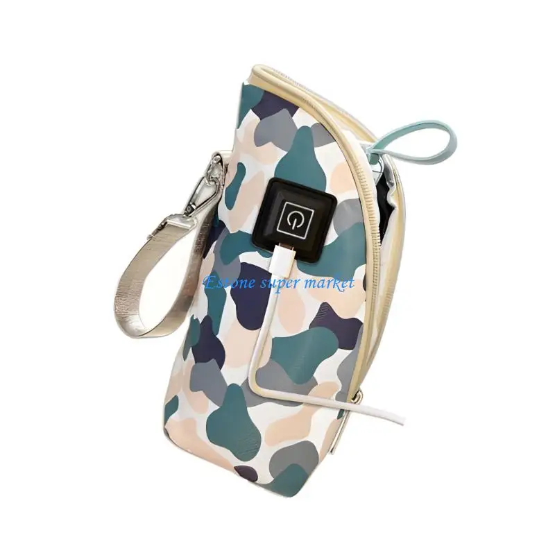 090B USB تسخين الحجاب معزول حقيبة زجاجات الرضع الشريحة إنهاء حقيبة البوليستر الدافئة القابلة للنقل