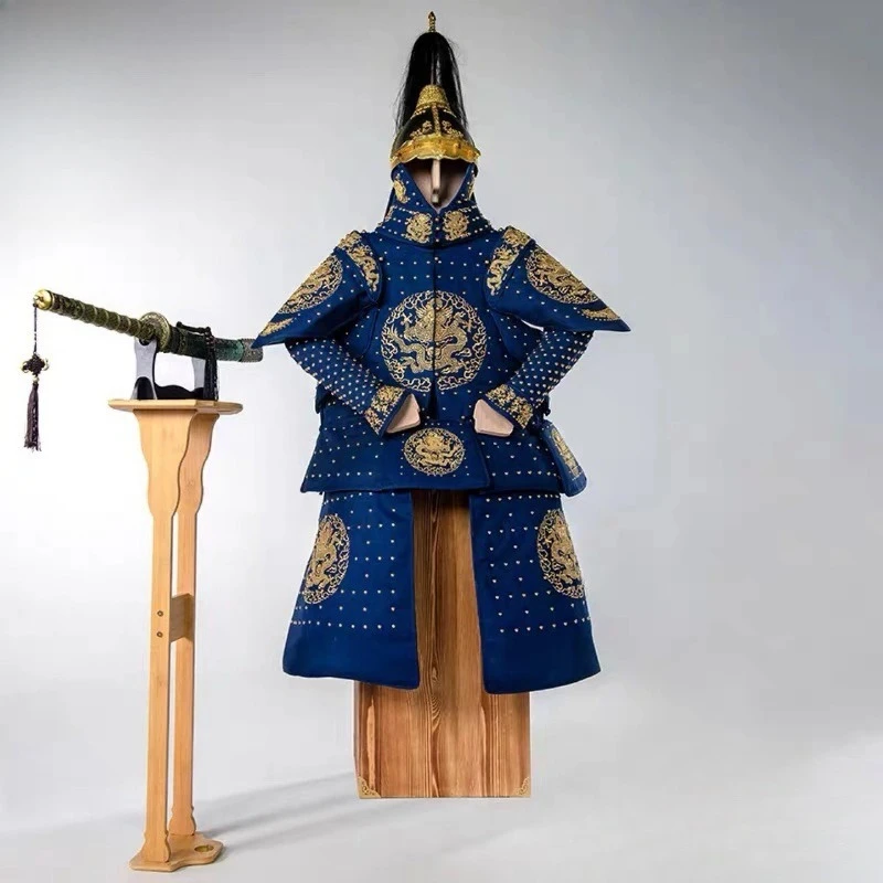 Ancient Chinese Qing Dynasty general metal armor Qianlong armor