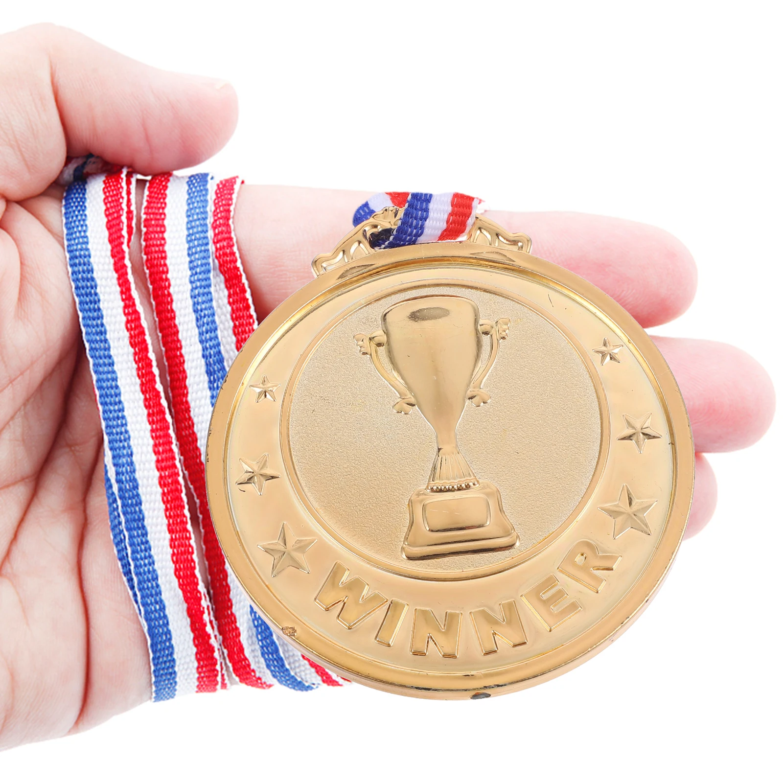 

6pcs Sports For Awards Medals Kids Award Plastic Trophy Small Kids Party Prop Size Rose Gold Commemorative Prize