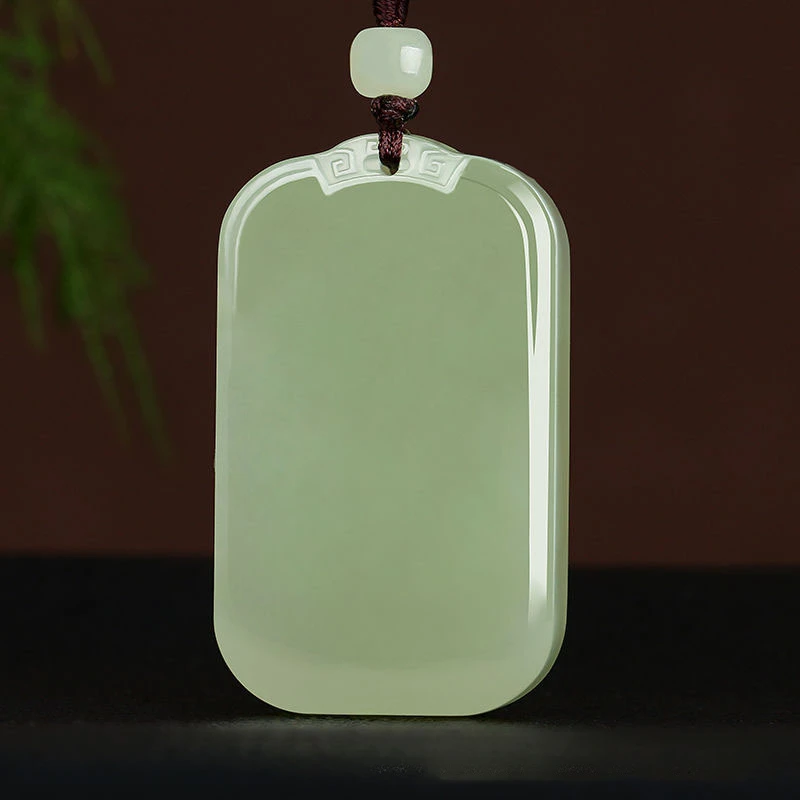 

Blue and White Jade Safe No Matter Brand Pendant Men's and Women's Simple and Versatile Jade Pendant