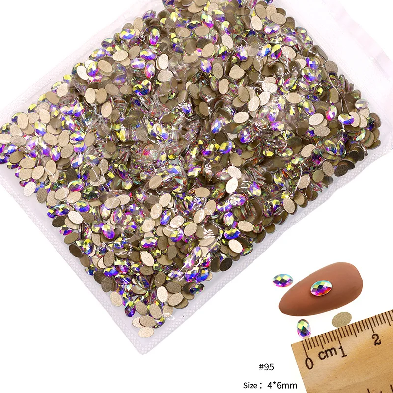 VDD 81-118 Großhandel 1440 Stück Glasrhinestones Kristall AB Flache Rückseite Glänzende Strass-Steine für DIY-Handwerk Nagelkunst-Zubehör – Detail 21