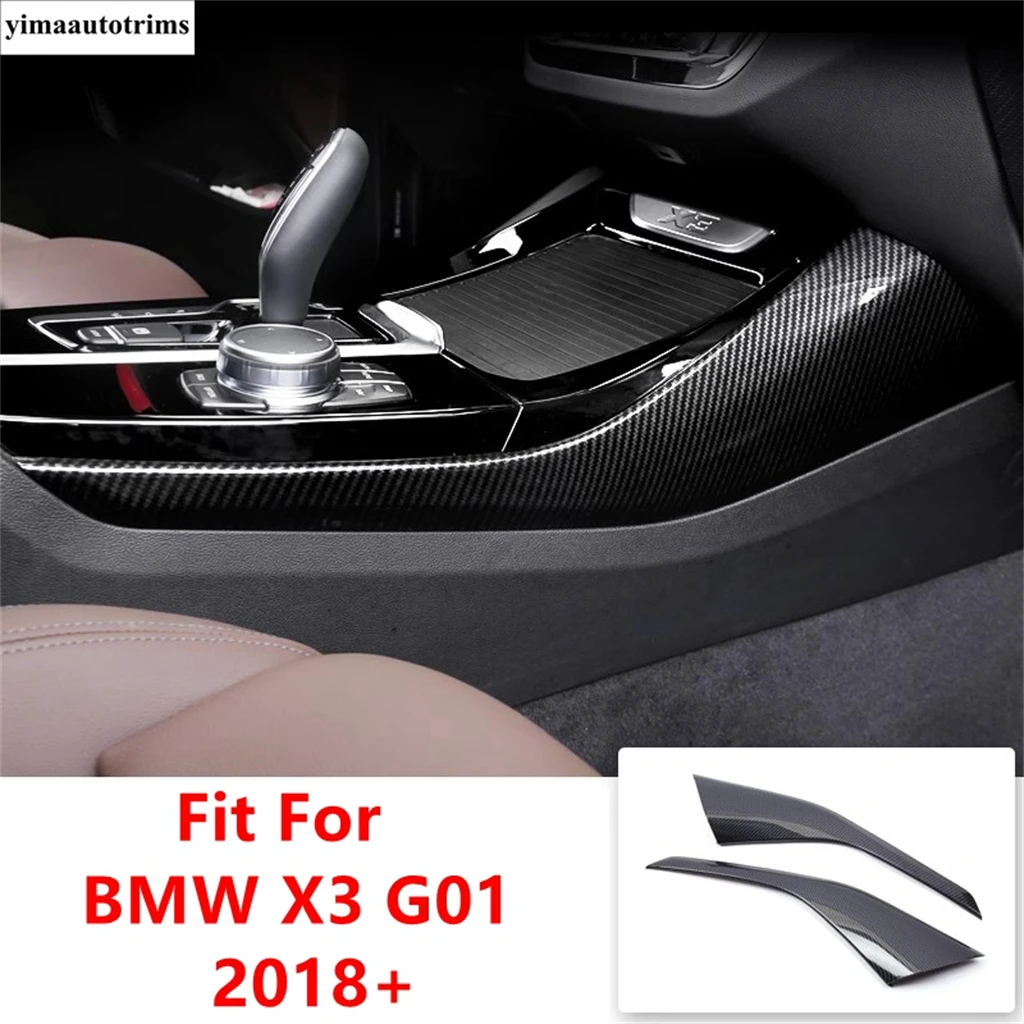 

2PCS Central Control Gear Shift Box Panel Side Strip Decoration Cover Trim ABS Interior Accessories For BMW X3 G01 2018 - 2024