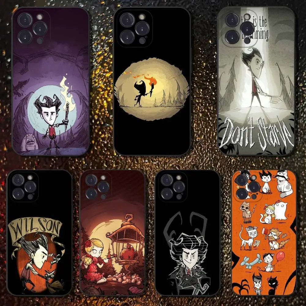 

Don T Game S-Starve Phone Case For iPhone 6,17,16,15,14,13,12,11 Plus,Pro Max,XS,X,XR,SE,Mini,8,7,Soft Silicone Black Cover