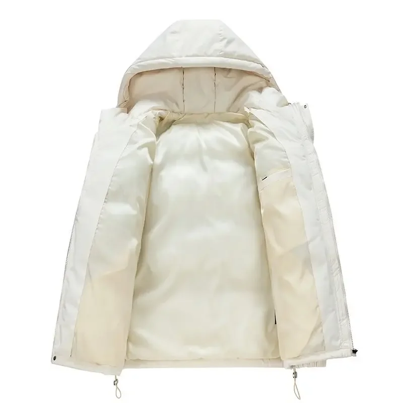 سترة قطن بقلنسوة قابلة للفصل مقاس كبير للرجال بياقة واقفة 2025 ملابس خارجية شتوية جديدة ملابس شتوية للزوجين الأكثر مبيعًا... #4