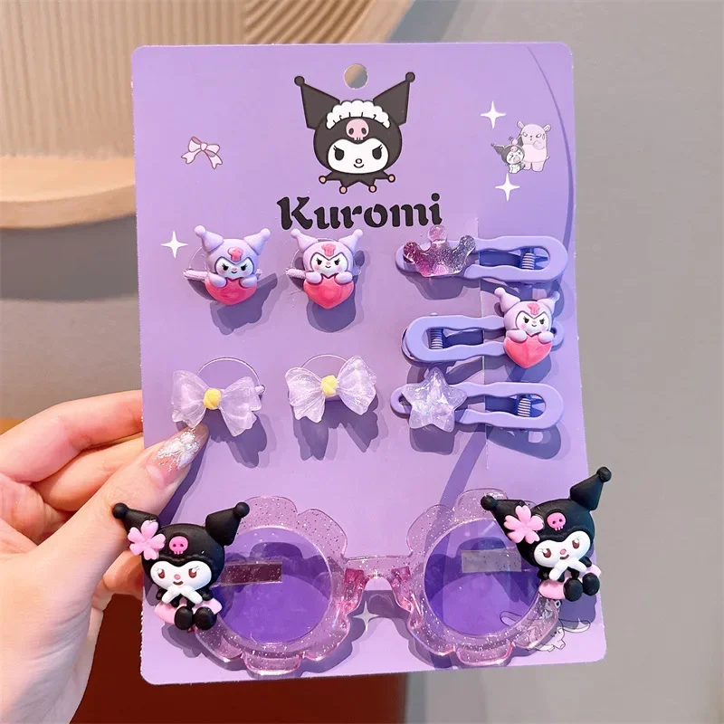 Miniso Sanrio Cartoon Cartoon Hair Clip Set Headdress Sweet and Lovely Bangs Broken Hair Clips on The Side.