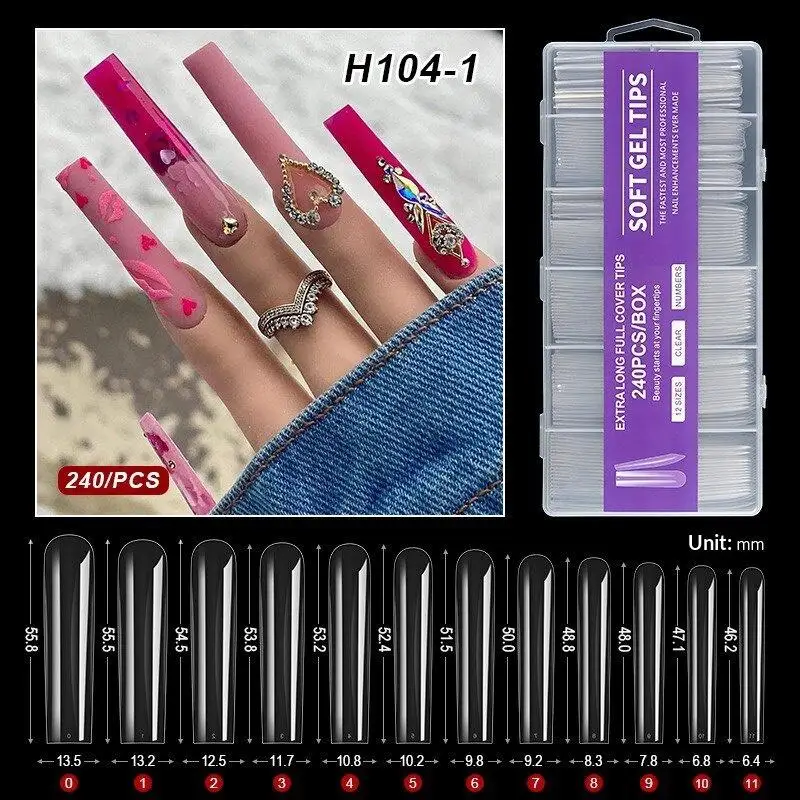 240pcs Sandwich Nail Forms 15 Size Oval Extension Dual Form No Paper Forms Needed For Easy Nail Extensions