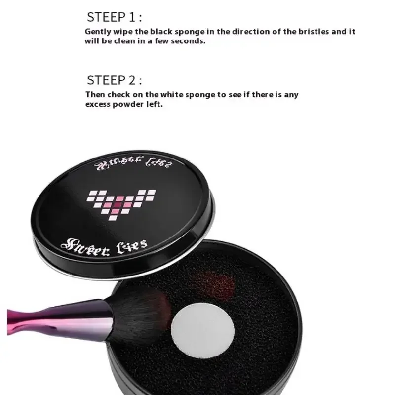 메이크업 브러쉬 클리너 스폰지 화장품 브러쉬 건조 워시 아이 섀도우 색상 제거 휴대용 청소 케이스