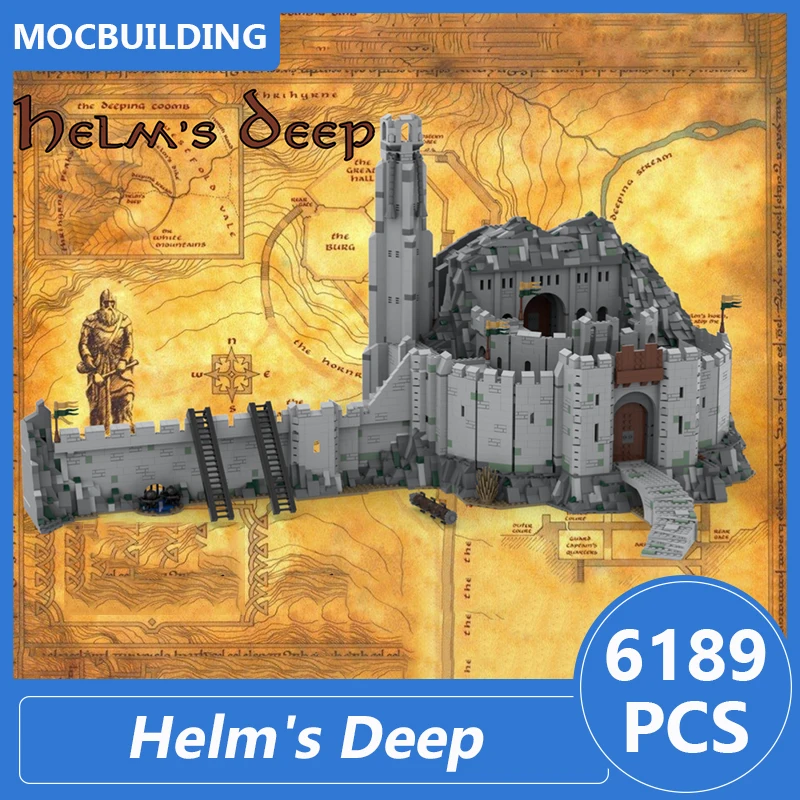 Helm's Deep Model Moc Building Blocks Diy Assemble Bricks Architecture Series Educational Creative Collection Xmas Gifts 6189PCS