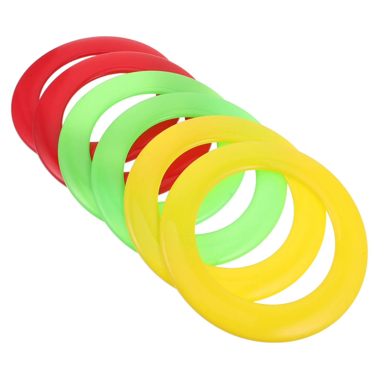 

6Pcs Flying Disc 10Inch Hollow Round Flying Ring Assorted Colors Lightweight Outdoor Tossing Game for Family Beach Park Camping