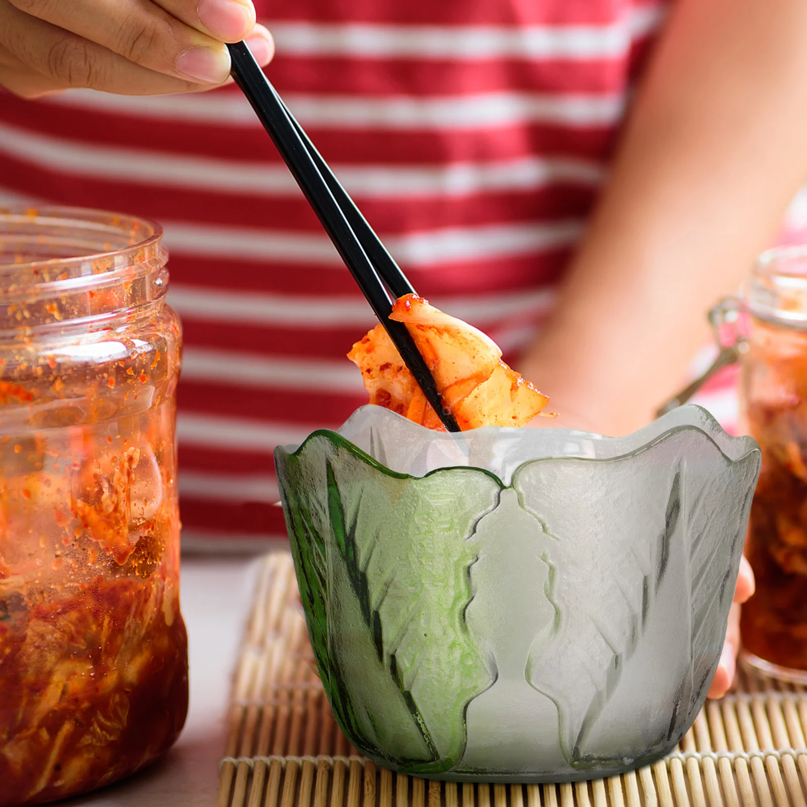 

Glass Pickle Jar 1L Clear Premium Food Storage Container for Fermenting Vegetables Kimchi Sichuan Pickles Salted Eggs Household