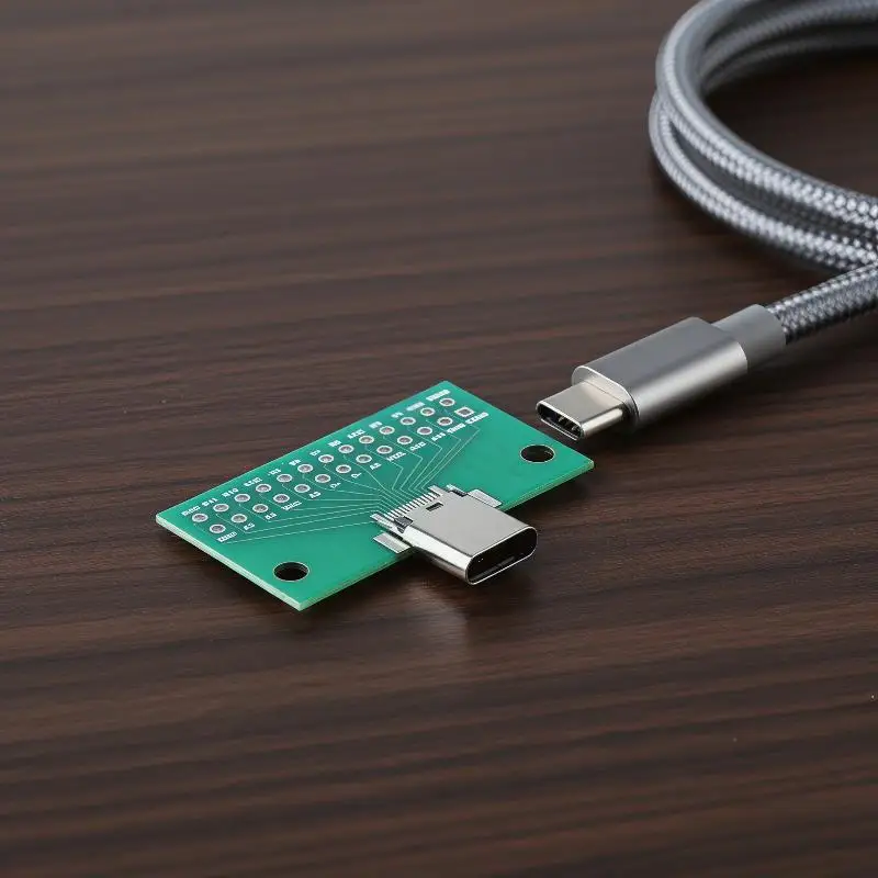 Type-C Male To Female USB 3.1 Test PCB Board Adapter Type C 24P 2.54MM Socket For Data Line Wire Transfer Connector