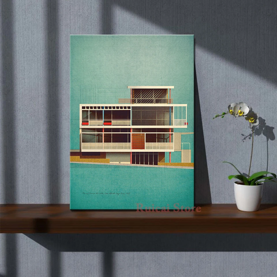 Manuel Gomes da Costa, Casa Alfredo Gago Rosa, póster impreso, pintura en lienzo, imágenes artísticas de pared de construcción, decoración del hogar para sala de estar