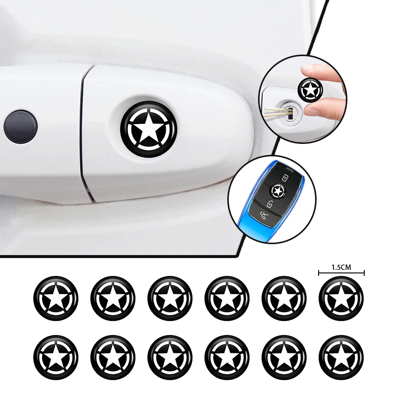 Car Door Lock Eye Protector Cover Keyhole Sticker Accessories For Jeep Renegade Compass Grand-Cherokee Wrangler Wrangler-JK Cher