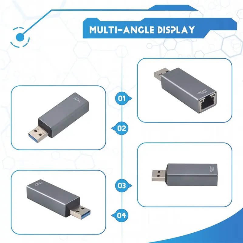 USB 3.0 To Gigabit Ethernet Adapter USB To RJ45 Ethernet Adapter Applicable To Laptops And Desktop Computers Customer Favorite