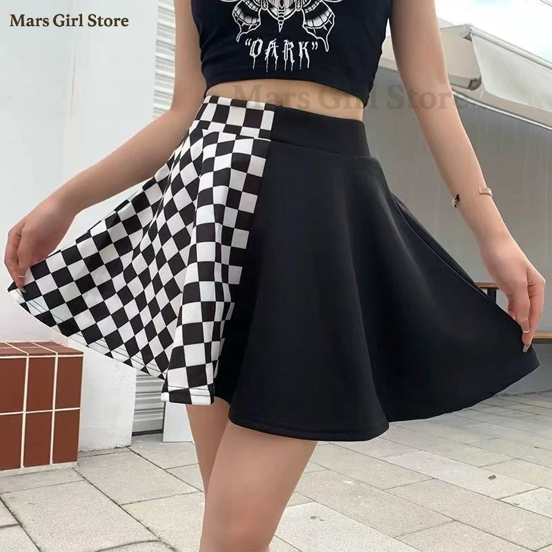 

Черная мини-юбка в готическом стиле в стиле панк, женская Y2K Harajuku, паутина, лоскутная кружевная юбка, трендовая юбка для колледжа, трендовая юбка Джокер, уличная одежда