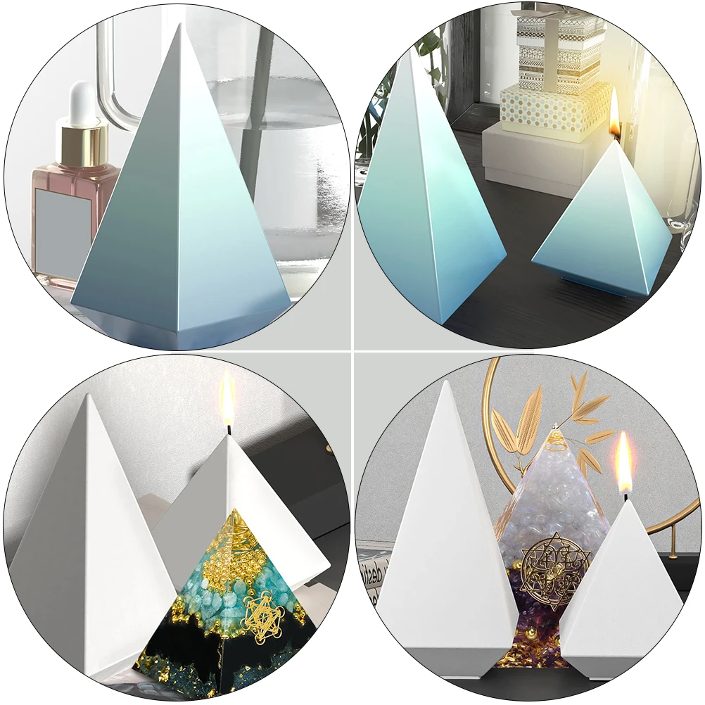 

4 Pcs Silicone Mold for Ring Holder Cone Shaped Craft Pyramid made DIY Epoxy Resin C Making Non Stick Easy Clean