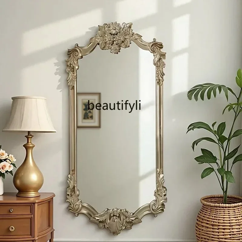 13フレンチレトロ全身鏡ヨーロッパ風ドレッシング、アメリカンホーム寝室クローク壁掛けフィッティングミラーカスタマイズ