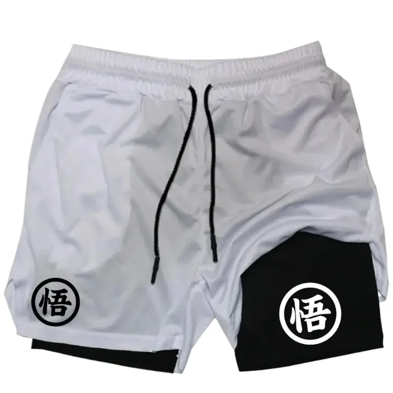 Phone Pocket Towel Loop 2-in-1 Sports Shorts for Men Quick Drying Double Shorts Summer Running Basketball Compression Athletic